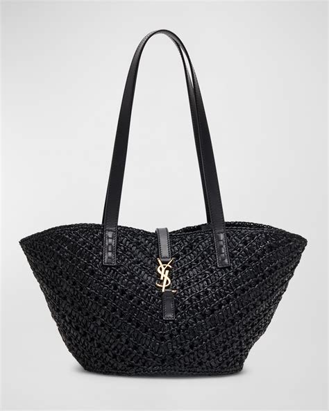 ysl black raffia bag